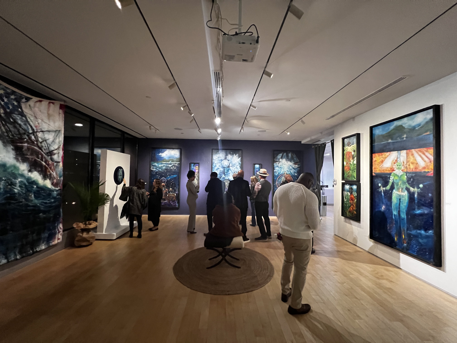 Visitors attending the exhibition